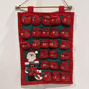 Vintage Kurt Adler Soft Sculpture Advent Calendar Christmas 20‎ X 14"